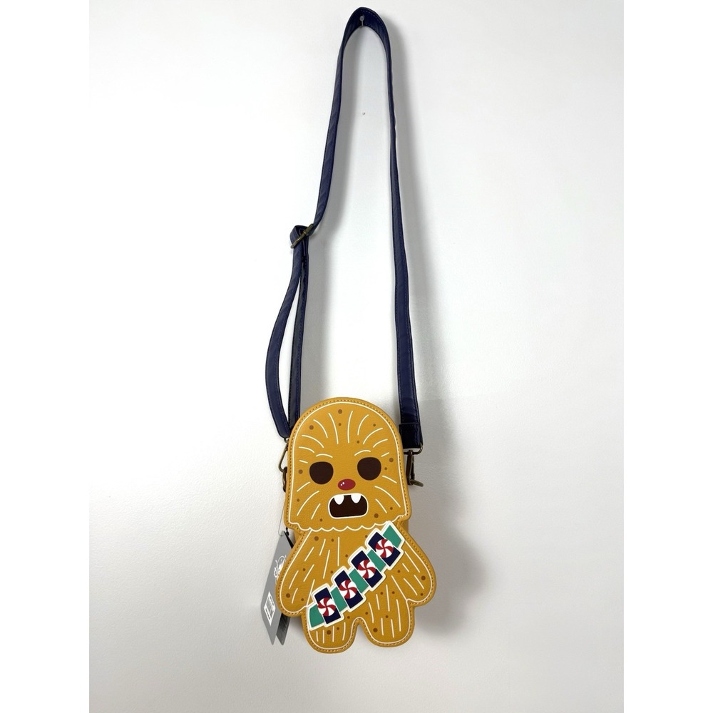 Disney Parks Loungefly Tote Star Wars Chewbacca Holiday Crossbody Bag NWT - Picture 3 of 7